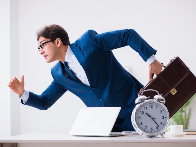 business person running