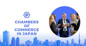 Chamber of commerce members interacting with each other